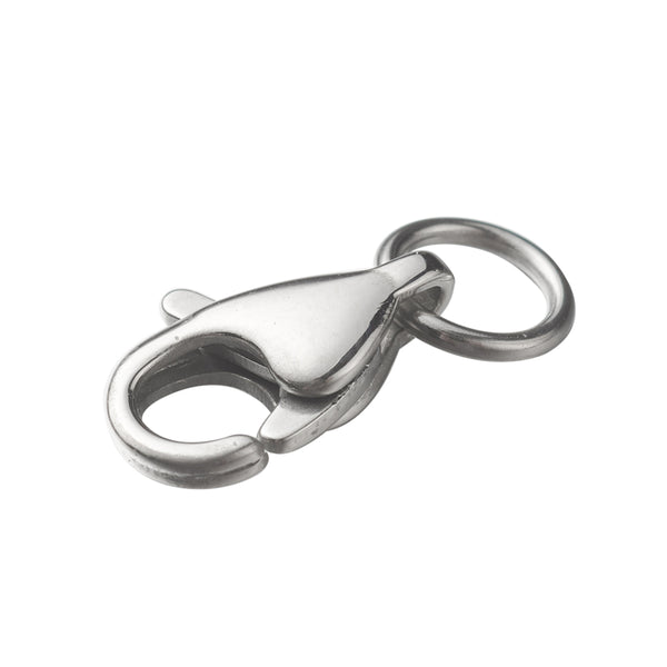 Karabiner 11mm mit Biegering 6mm Edelstahlt 3 Stück