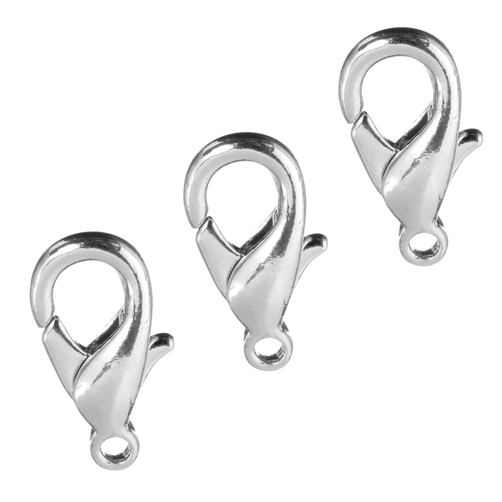 Karabiner Kettenverschluss nickelfrei silberfärbig 15mm 20 Stück