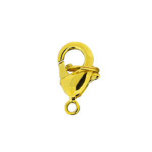 Karabiner gold m. Ringerl 23mm, 2 Stück/Pkg. nickelfrei