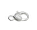 Karabiner mit Herz platin gemustert nickelfrei 23mm 2 Stück/Pkg.