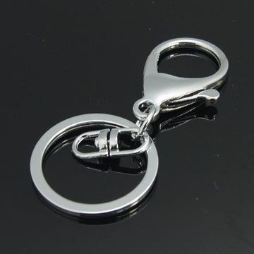 Schlüsselanhänger Karabiner mit Spaltring und Drehgelenk 68x30mm 1 Stück