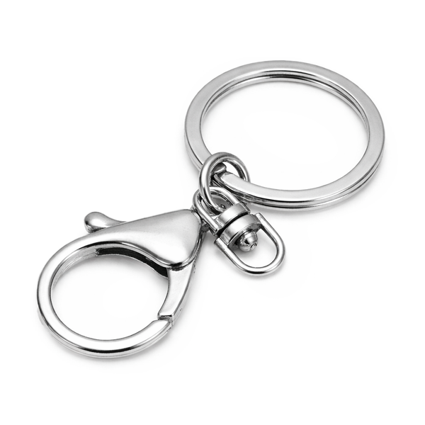 Schlüsselanhänger Karabiner mit Spaltring und Drehgelenk 68x30mm 1 Stück