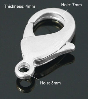 Karabiner Platin 23 mm, 2 Stück/Verpackung, nickelfrei