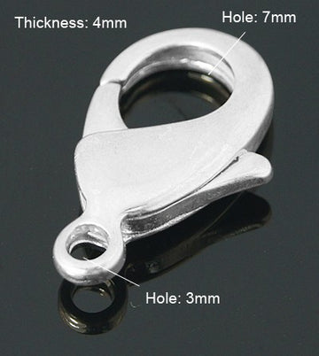 Karabiner nickelfrei platin 23mm 2 Stück/Packung