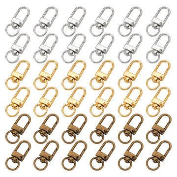 Karabinerhaken-Set mit Drehgelenk 3 Farben 13x32,5x 5,5mm 42 Stück
