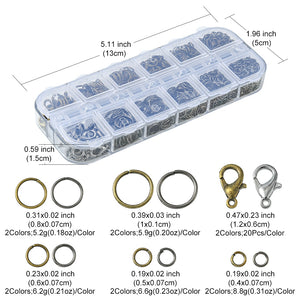 Karabinerverschlüsse Zwischenringe Schmuck-Set