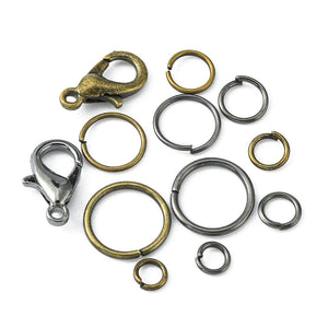 Karabinerverschlüsse Zwischenringe Schmuck-Set