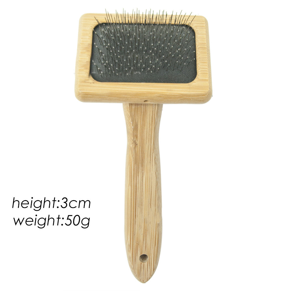 Kardierbürste aus Holz mit Metallpins zum Auskämmen von Fransen, Wolle, Garn & Fell - ideal für Spinnen, Nadelfilzen & Webprojekte 15x7x3cm