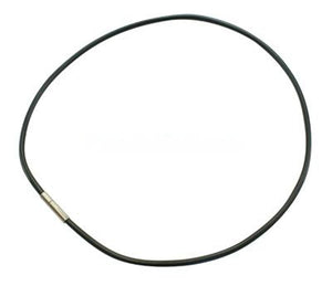 Kautschuk-Collier mit Steckverschluss schwarz 3 mm 1 Stück