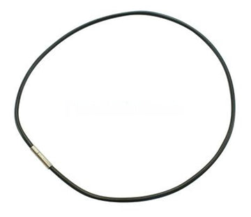 Kautschuk-Collier mit Steckverschluss schwarz 3 mm 1 Stück