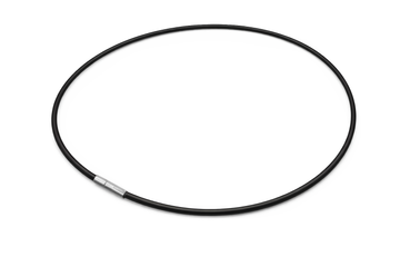 Kautschuk-Collier mit Steckverschluss schwarz 3 mm 1 Stück