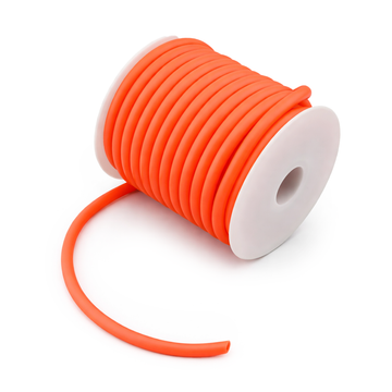 Kautschukschlauch hohl orange 5mm per Meter