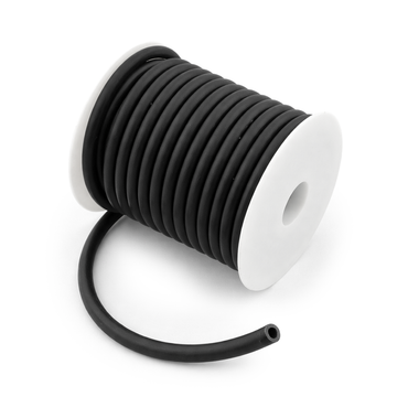 Kautschukschlauch hohl schwarz 5mm per Meter