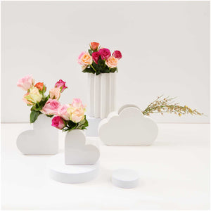 Keramik Vase Herz weiß  L 16cm W 6cm H 16cm