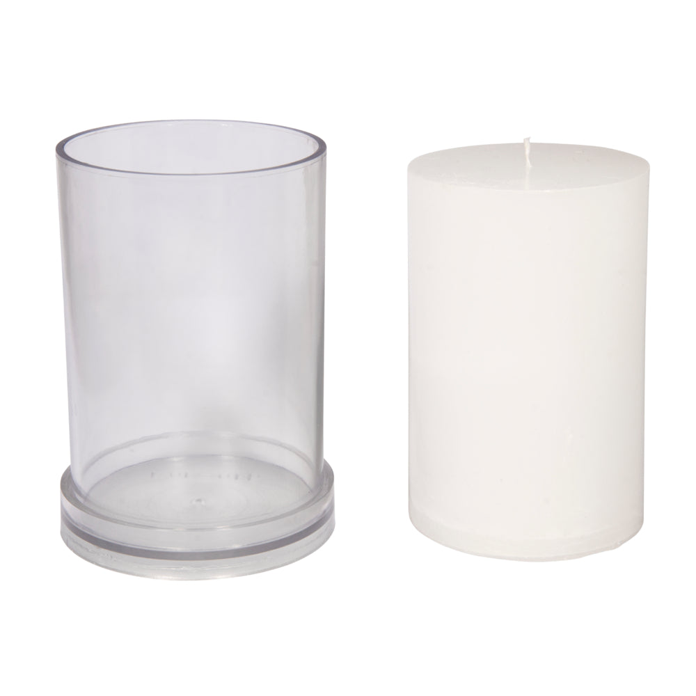 Kerzengießform zylindrisch flach 10cm ø Höhe 15cm