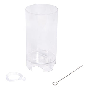 Kerzengießform zylindrisch Kunststoff transparent 10,5cm hoch 6cm Dm