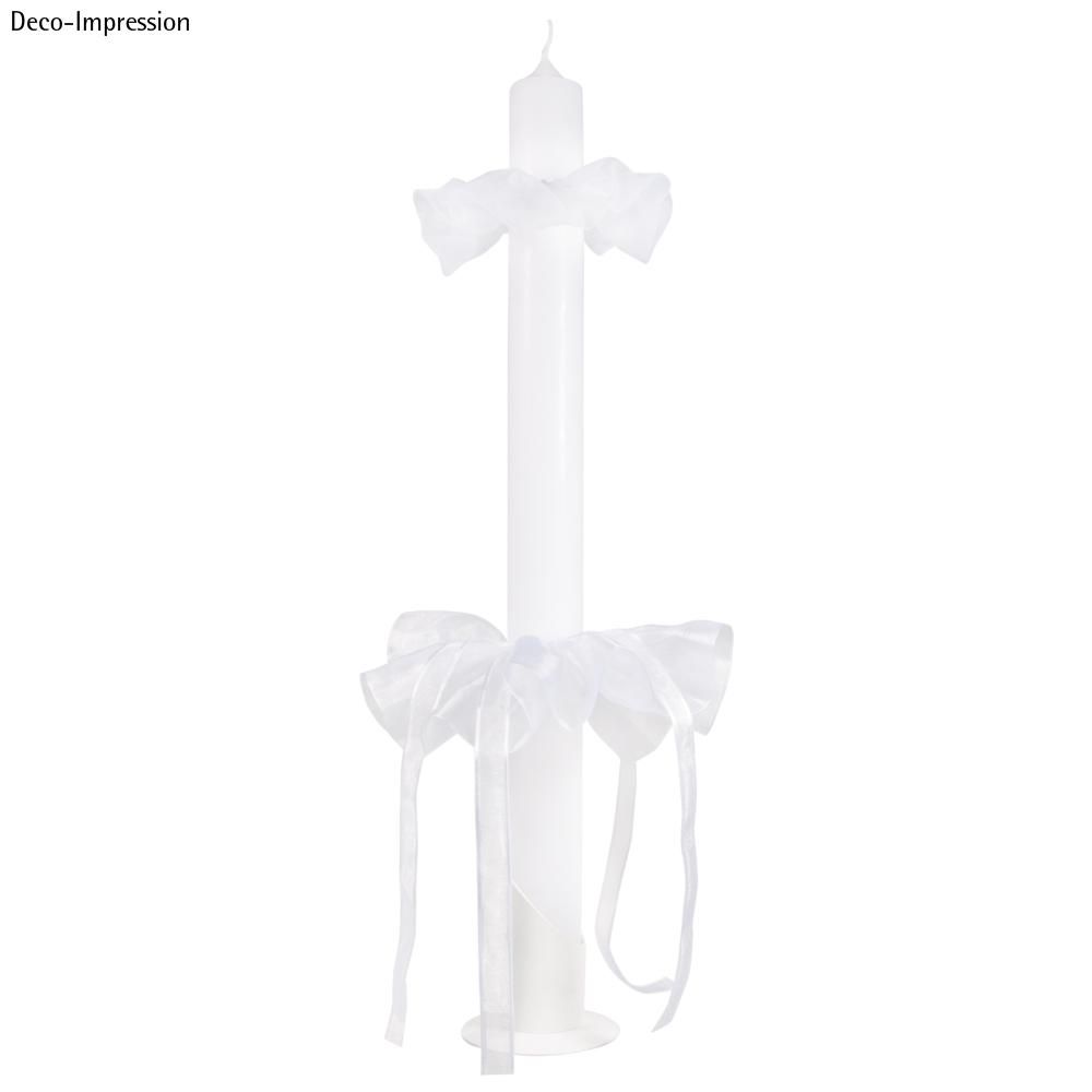 Kerzenhalter weiß ø 30mm für Tauf- und Kommunionkerzen