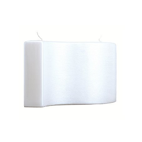 Kerzenrohling Welle perlmutt gelackt gebürstet 260/150/65 mm