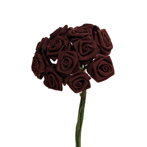 Kleinblumen Dior-Rose dunkelbraun matt ⌀ 10mm 12Stk/Bd.
