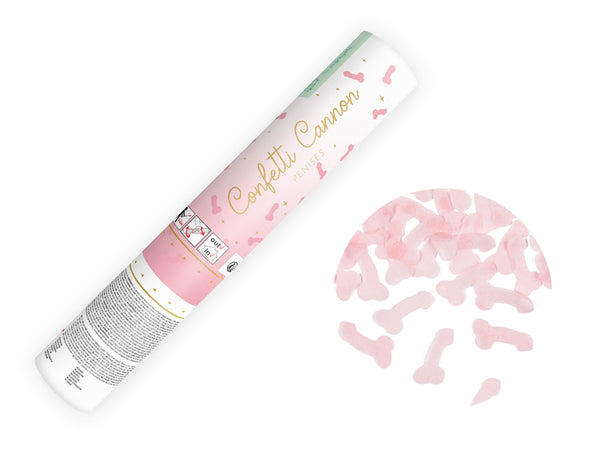 Konfettikanone Junggesellinnenabschied Penis-Konfetti rosa 20cm