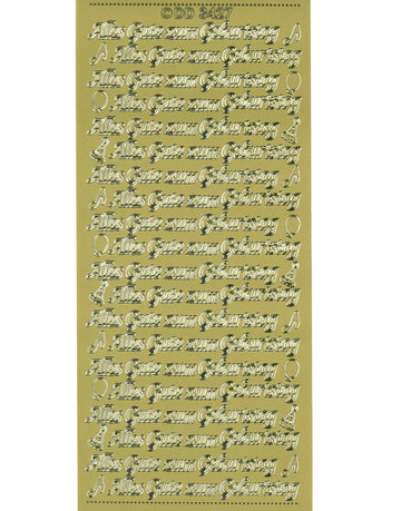 Konturensticker Schriftzug Alles Gute zum Geburtstag 10x23cm 1 Bogen