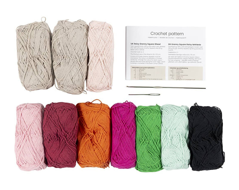 Kreativ Set Häkeln Warme Farben