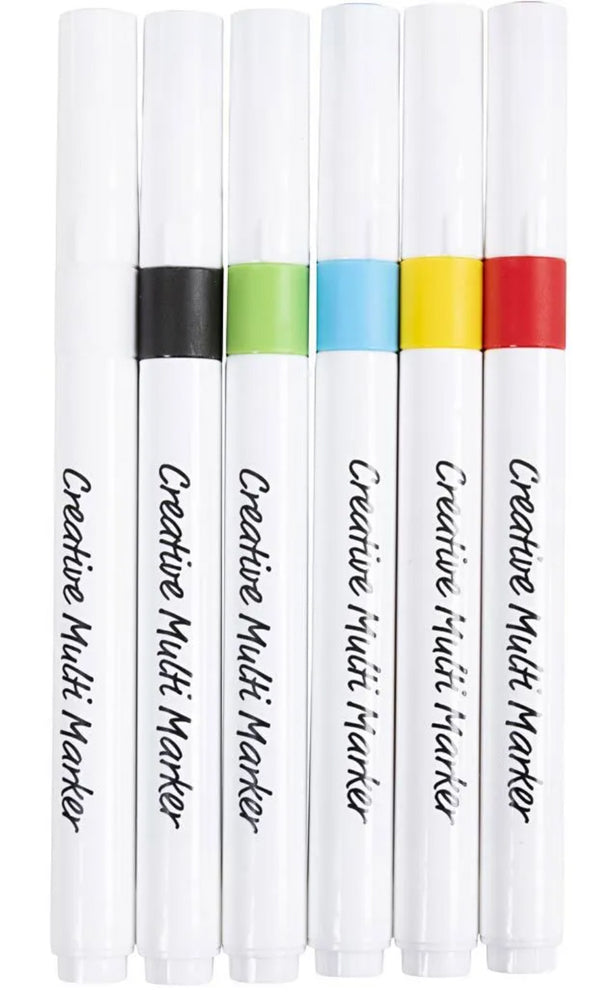 Kreativ Multi Marker 6 Stk Strichstärke 4 mm Sortierte Farben