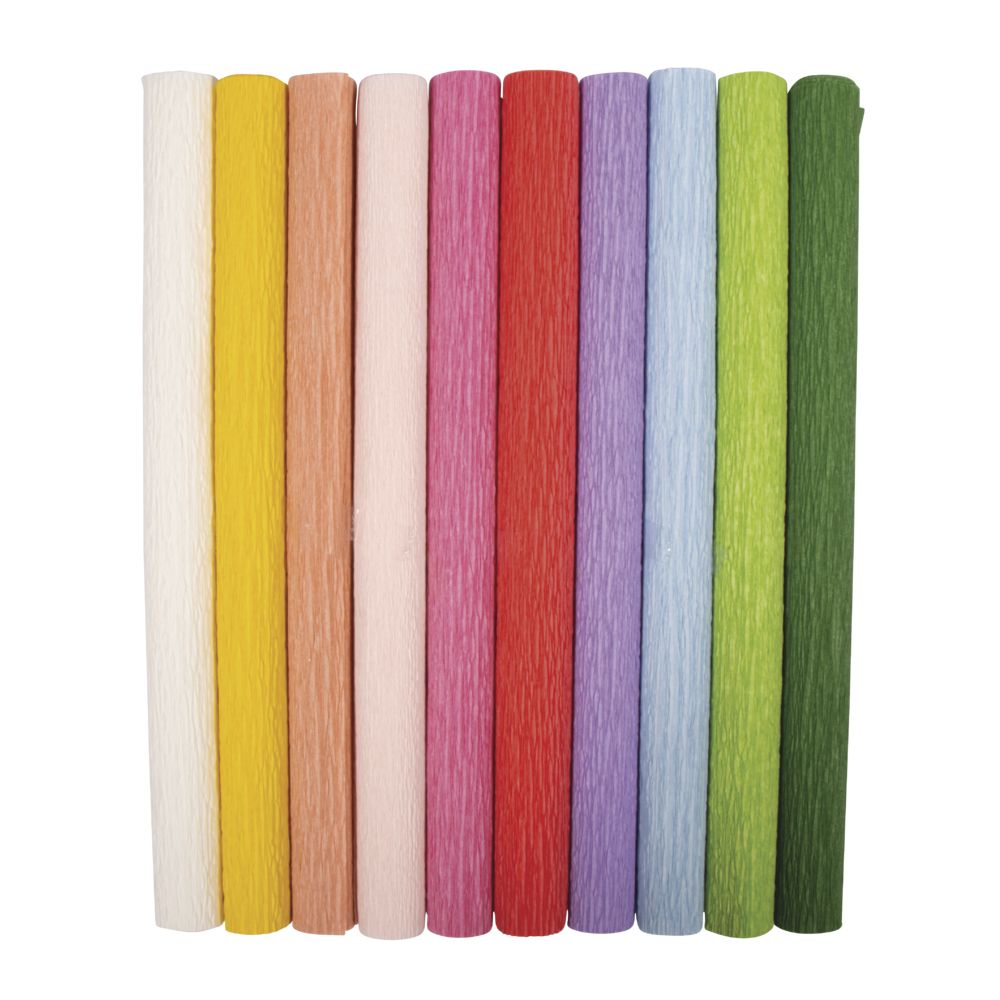 Krepppapier Set bunt 25x60cm 105g/m² 10 Stück