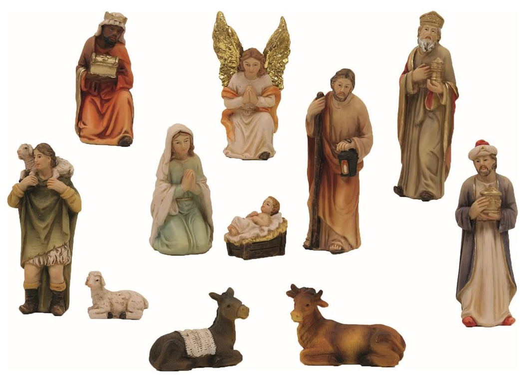 Krippenfiguren - Set 10cm 11-teilig
