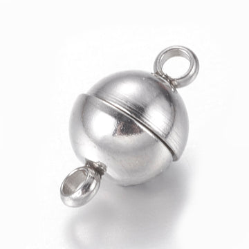 Kugel-Magnetverschluss aus Edelstahl rund 6mm 1 Stück