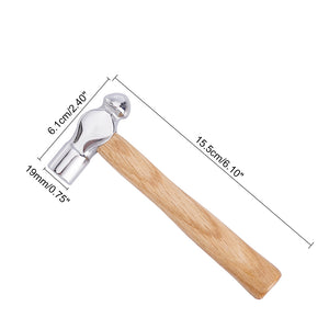 Kugelhammer aus Stahl mit Holzgriff 15,5×6,1cm 1 Stück