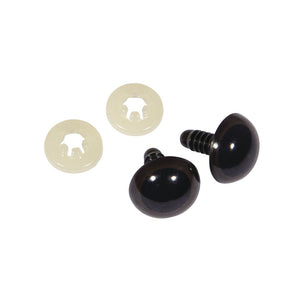 Kunststoff Sicherheitsaugen mit Unterlegscheiben dunkelbraun 18 mm ø 10 Stück