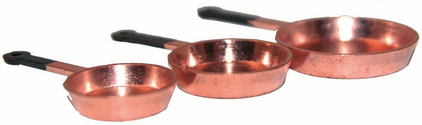 Kupferpfannen 0,5 - 3 cm 3-teiliges Set