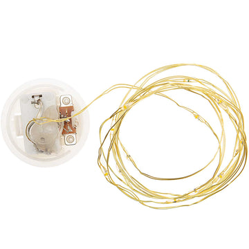 LED Lichterkette für Dekohaube gold 1,50m 15 Lichter