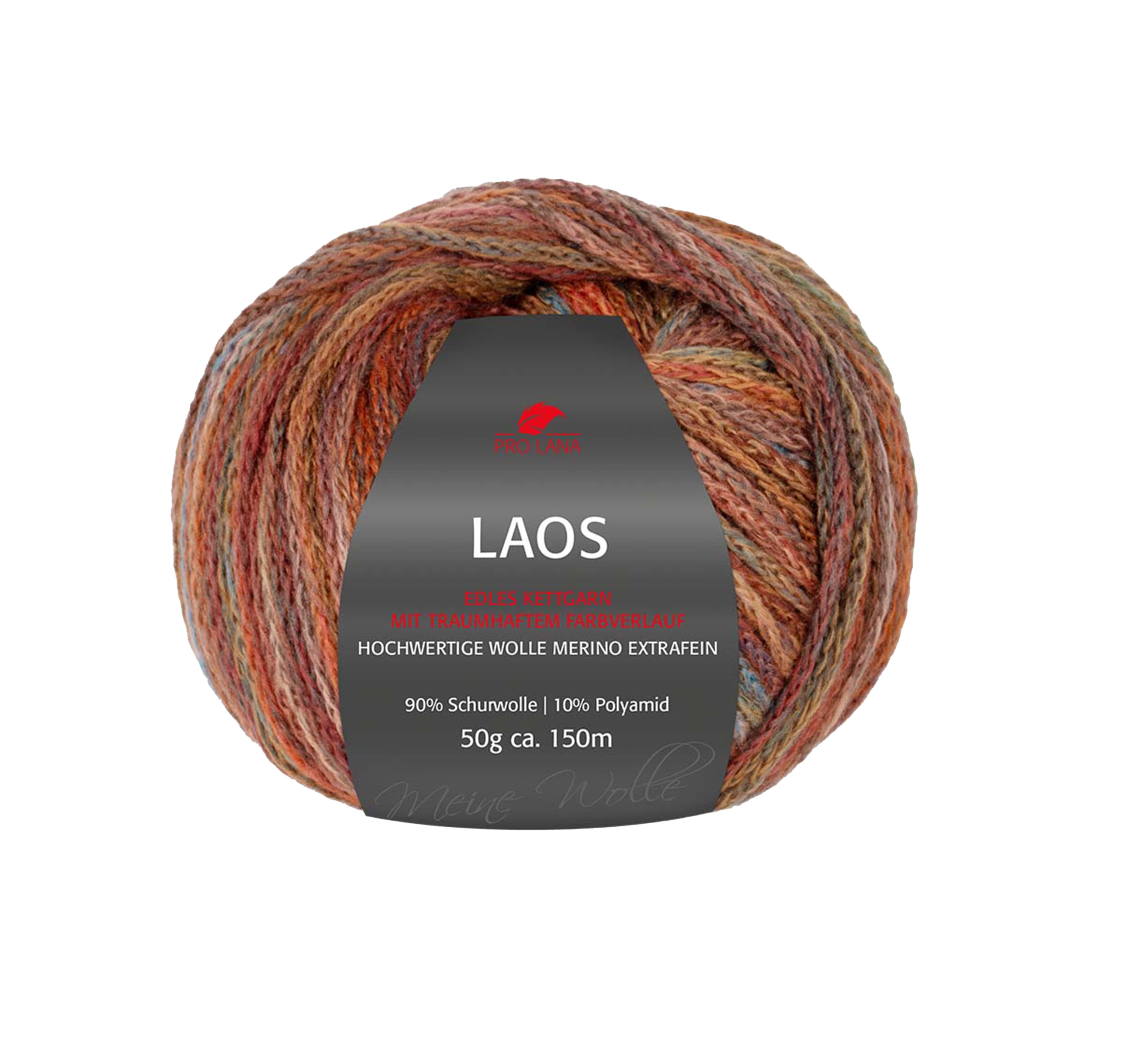 Pro Lana Laos Merinowolle Kettgarn geflochten 50g 150m