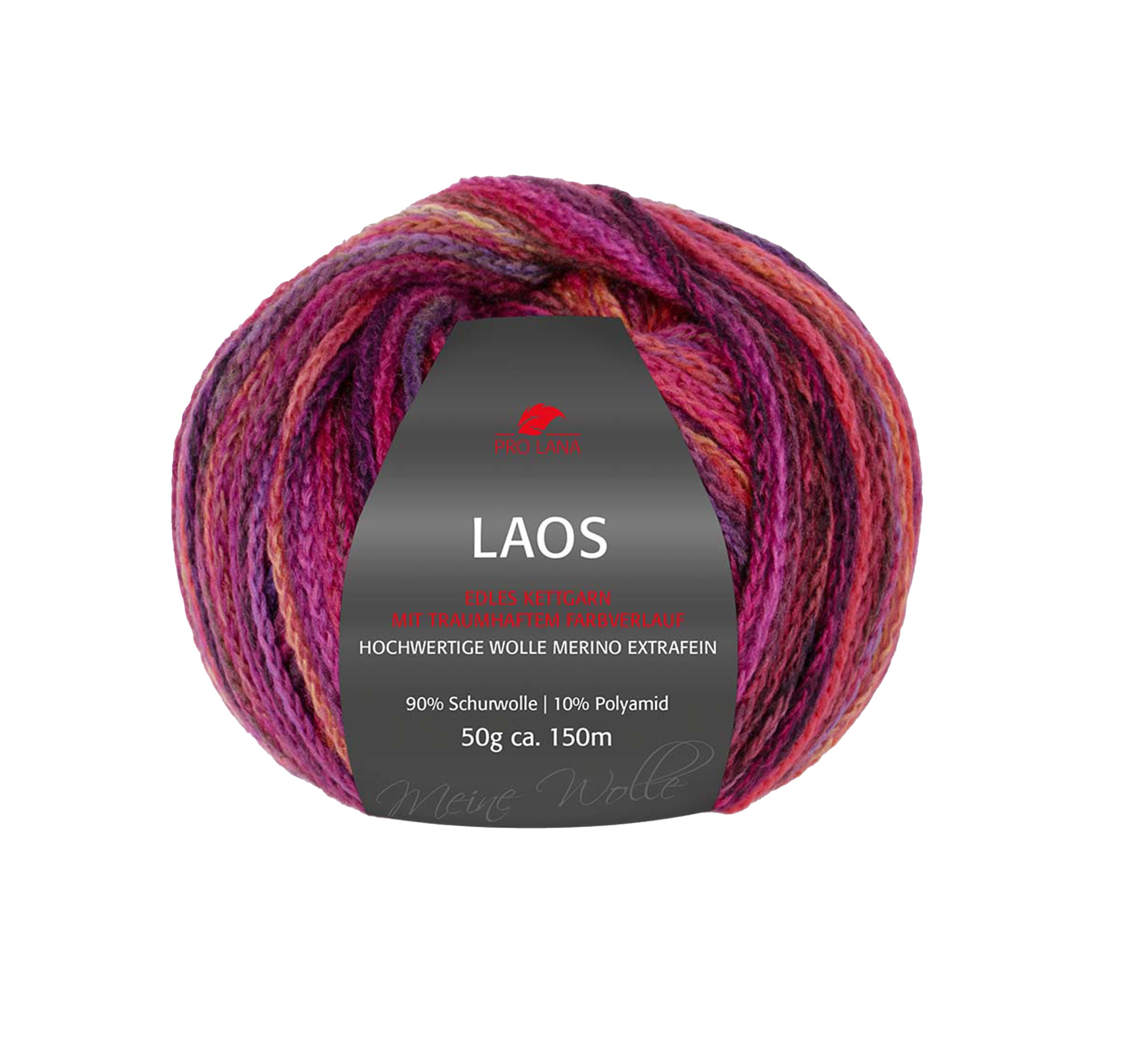 Pro Lana Laos Merinowolle Kettgarn geflochten 50g 150m