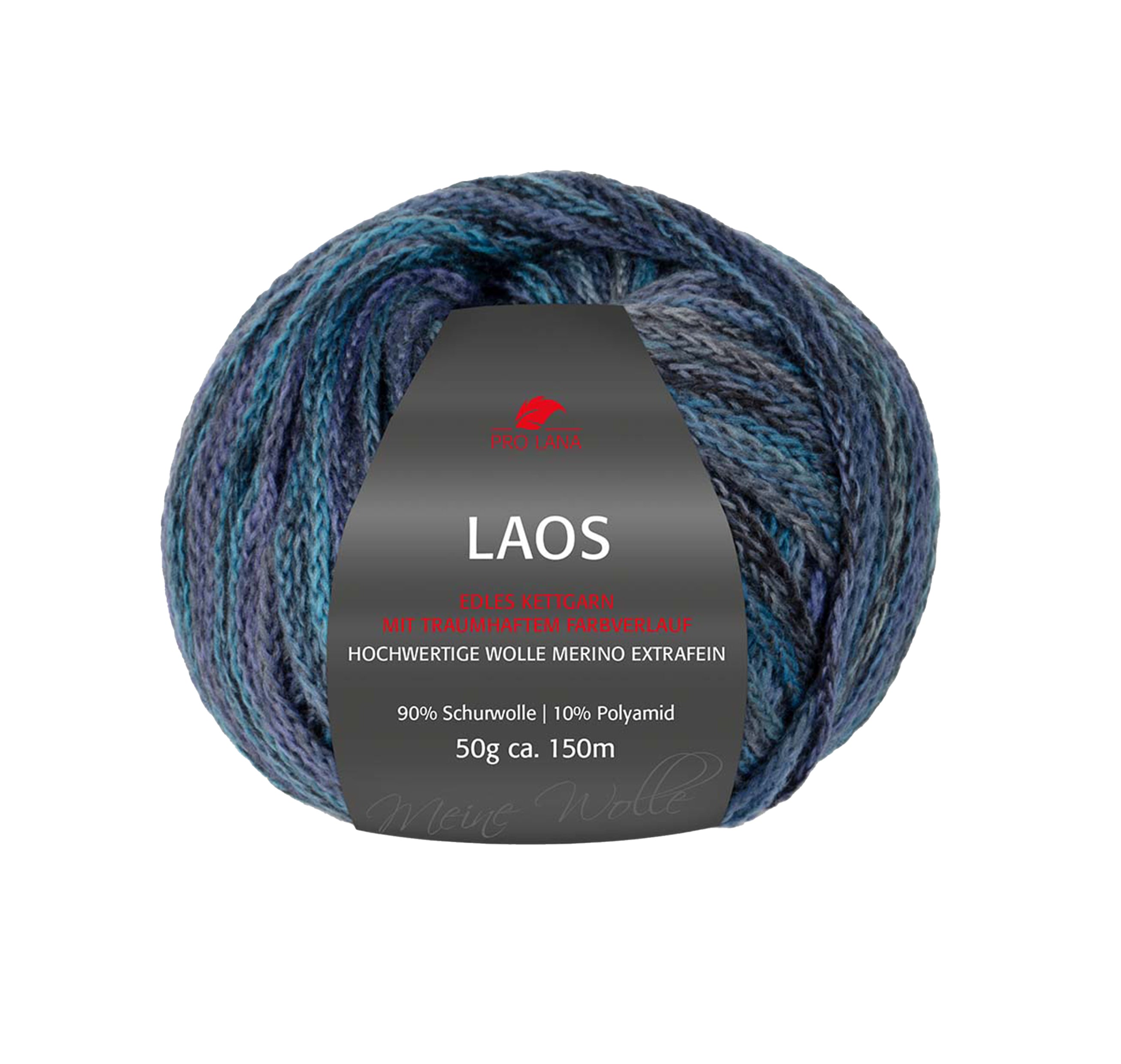Pro Lana Laos Merinowolle Kettgarn geflochten 50g 150m