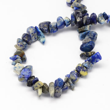 Lapislazuli Edelstein-Splitterkette 5-10mm 80 cm / Strang