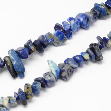 Lapislazuli Edelstein-Splitterkette 5-10mm 80 cm / Strang