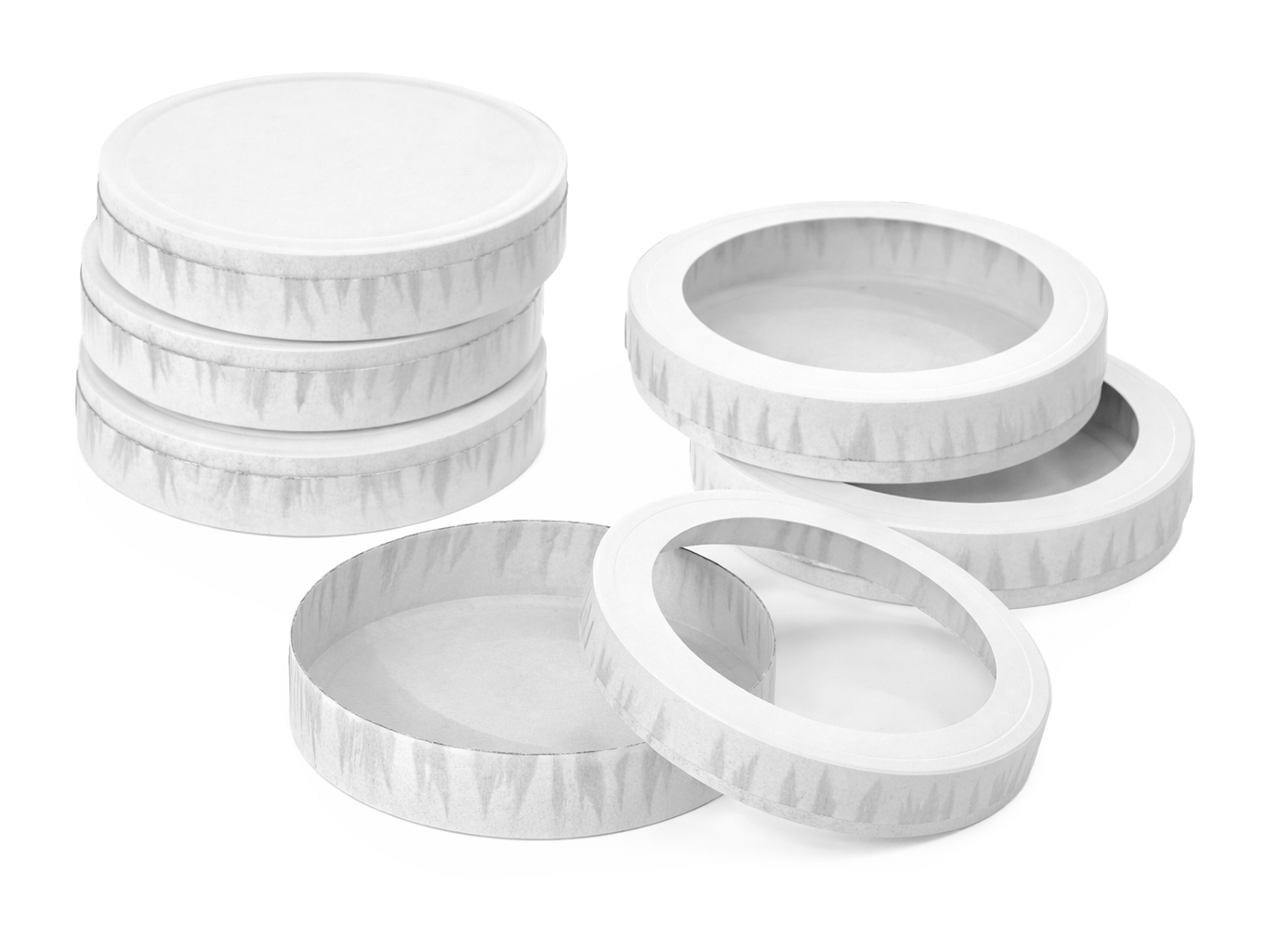 Laternendeckel und Boden klein 11 cm, 10 Sets