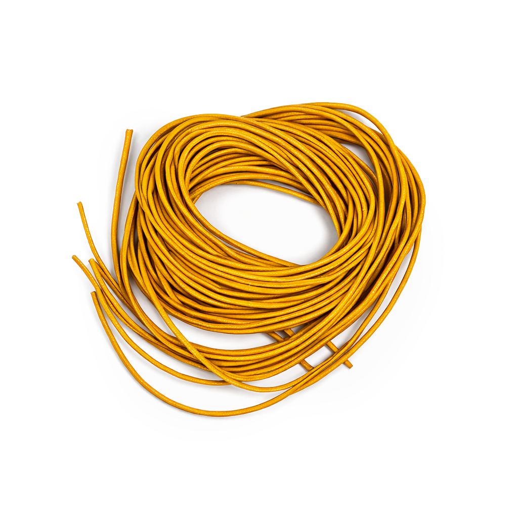 Lederband gelb, 1m Lederriemen Lederschnur