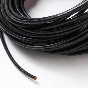 Lederriemen schwarz 2mm 10m/Bündel