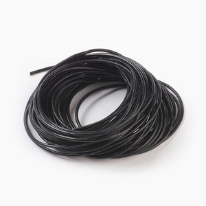 Lederriemen schwarz 2mm 10m/Bündel