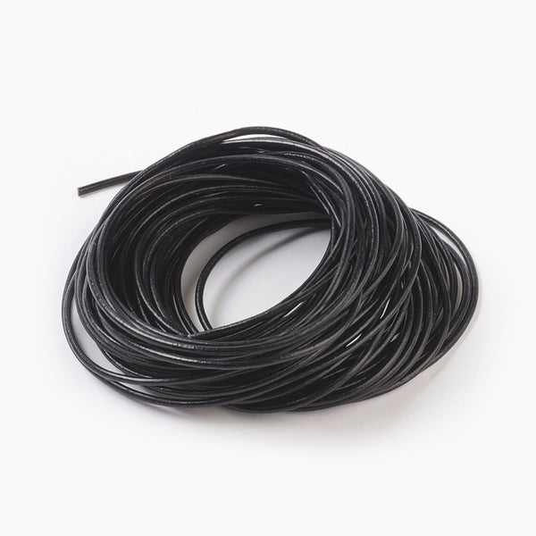 Lederriemen schwarz 2mm 10m/Bündel