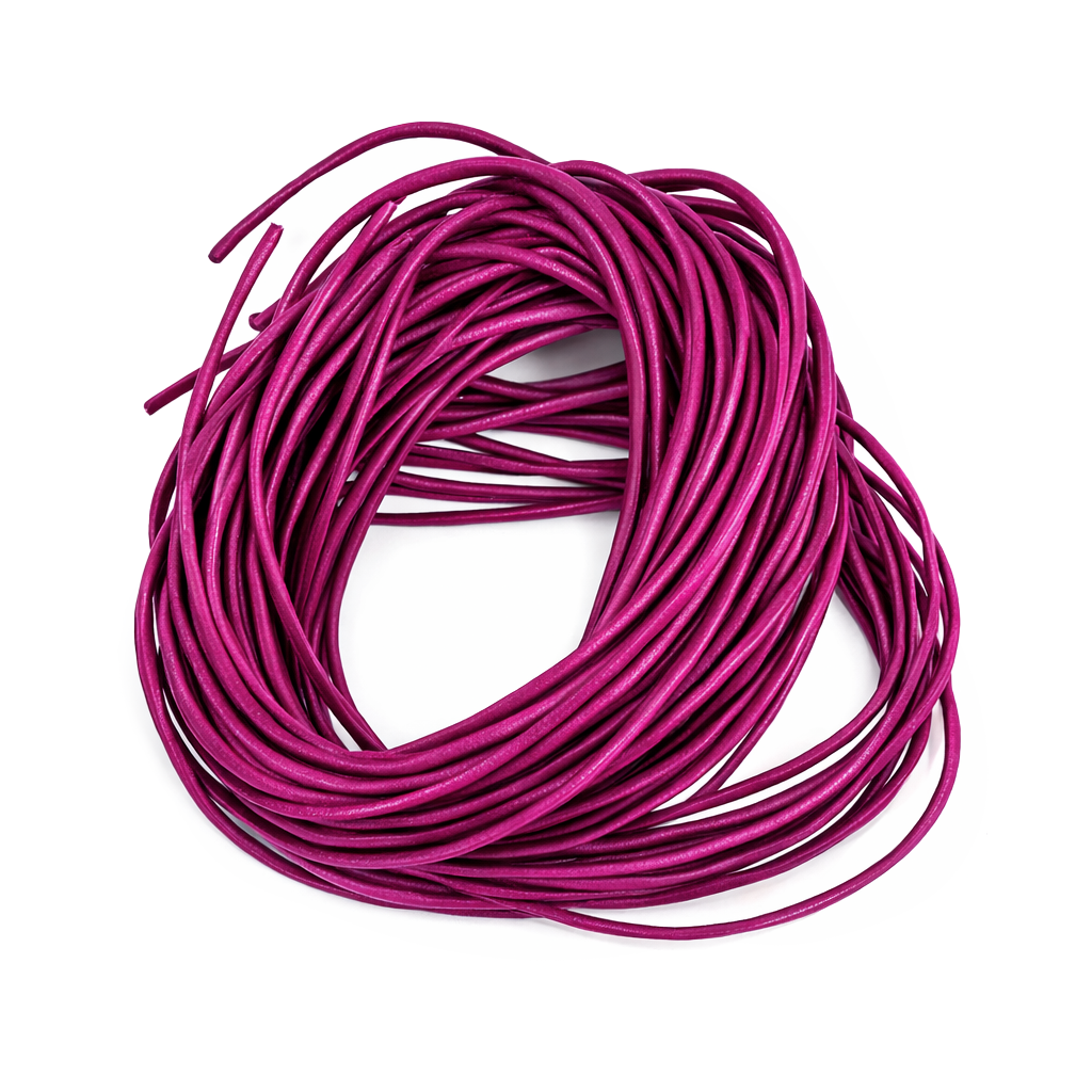 Lederriemen fuchsia 1m