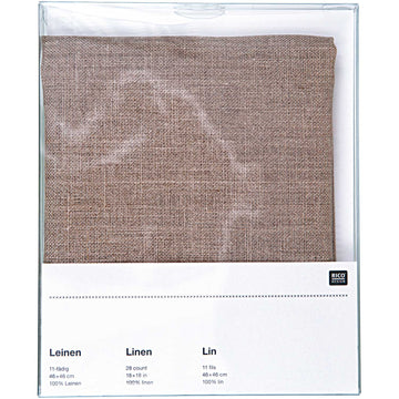 Leinen 46x46 cm 11-fädig natur