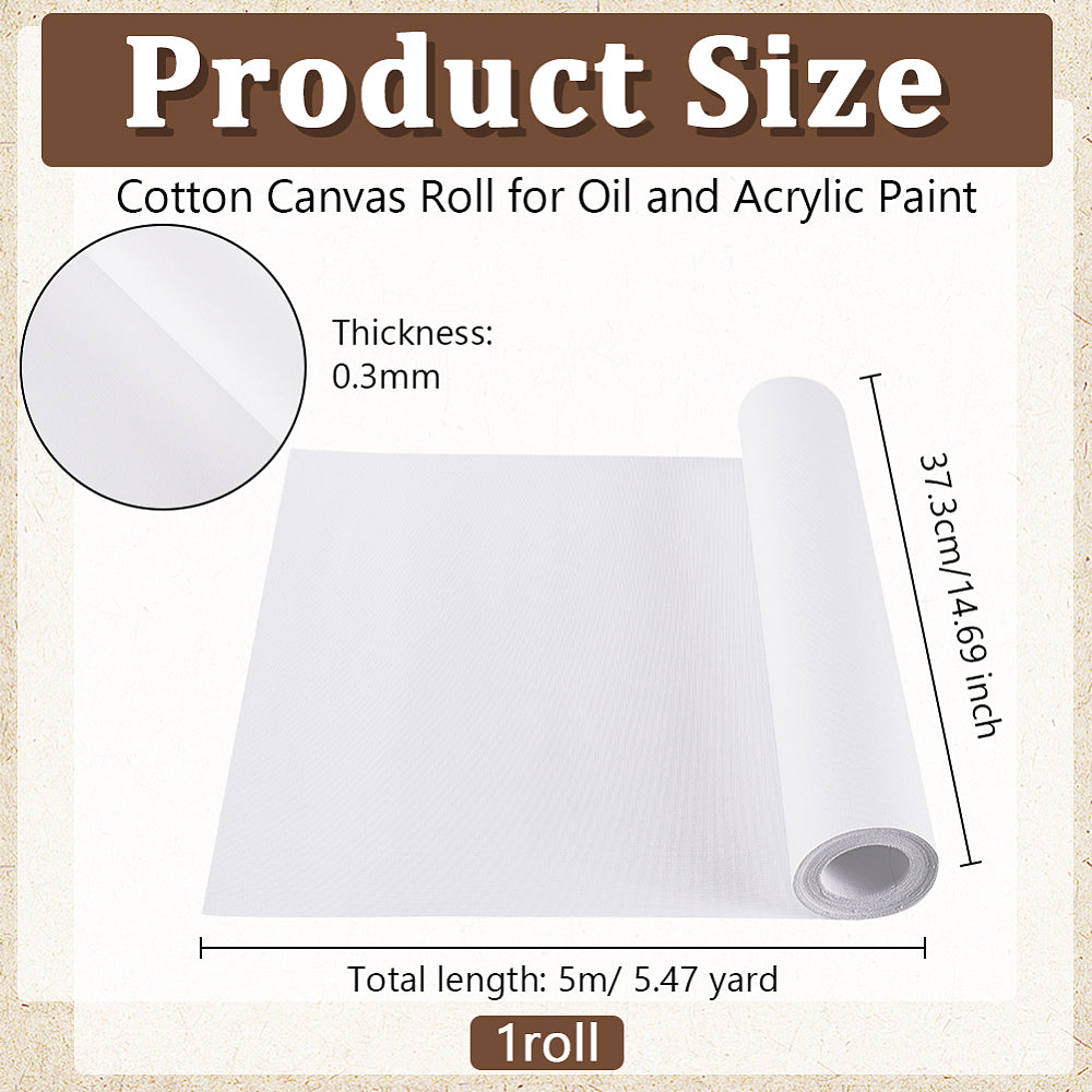 Leinwandrolle grundiert weiß 37cm x 5m