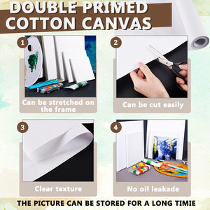 Leinwandrolle grundiert weiß 37cm x 5m