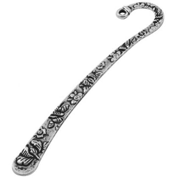 Lesezeichen Metall mit Prägung antiksilber 86x4x2mm