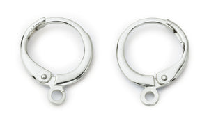 Leverback Earring Hooks Ohrringe rund 13mm 4 Stück / 2 Paar